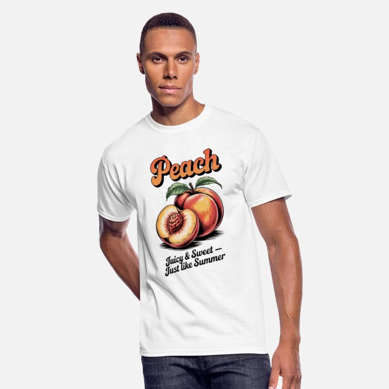 Retro Peach Vintage Fruit Illustration