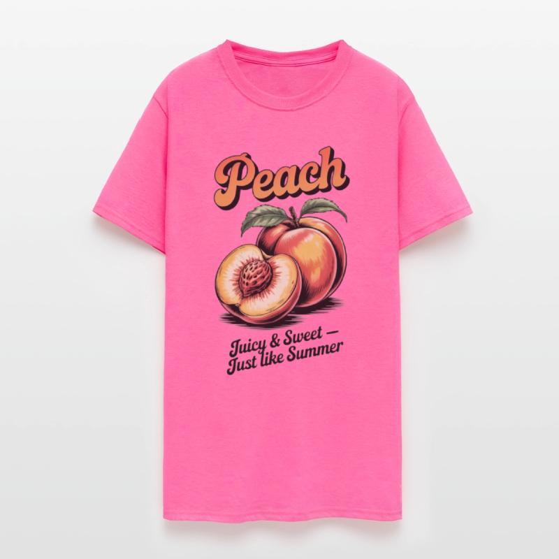 Retro Peach Vintage Fruit Illustration