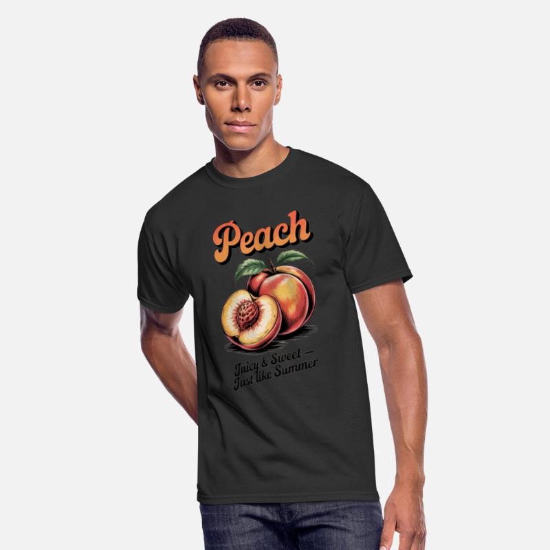 Retro Peach Vintage Fruit Illustration