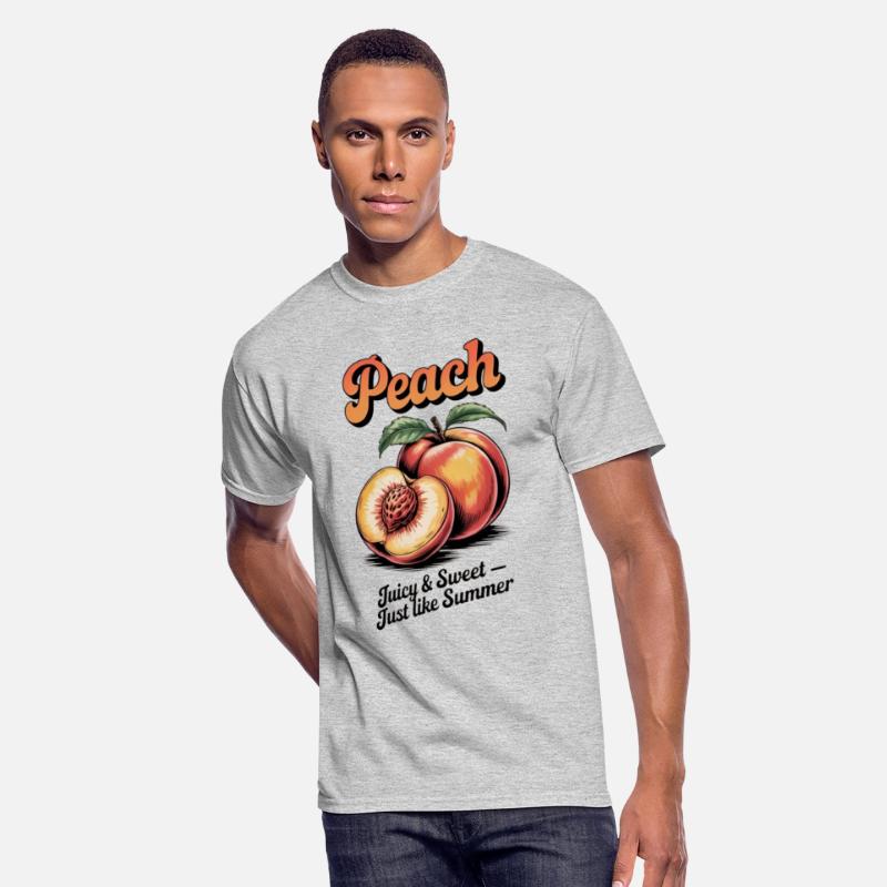 Retro Peach Vintage Fruit Illustration