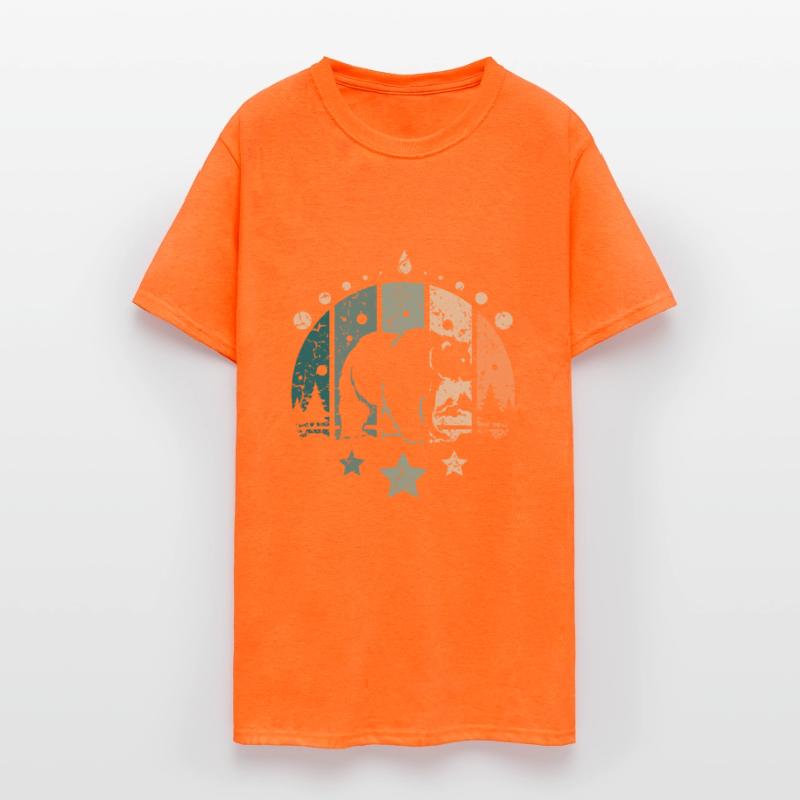 Retro Vintage Forest Polar Bear