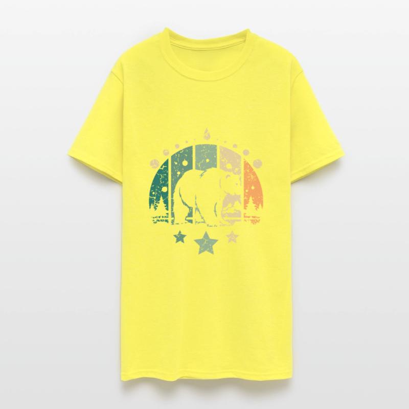 Retro Vintage Forest Polar Bear