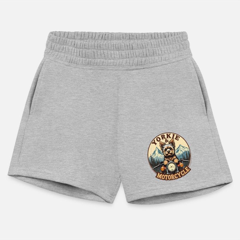 Retro Yorkie And Motorcycle Dog Lovers Funny Motor