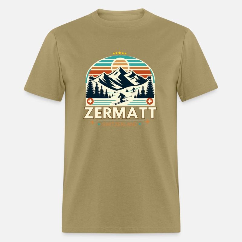 Retro Zermatt swiss skiing holiday in canton of