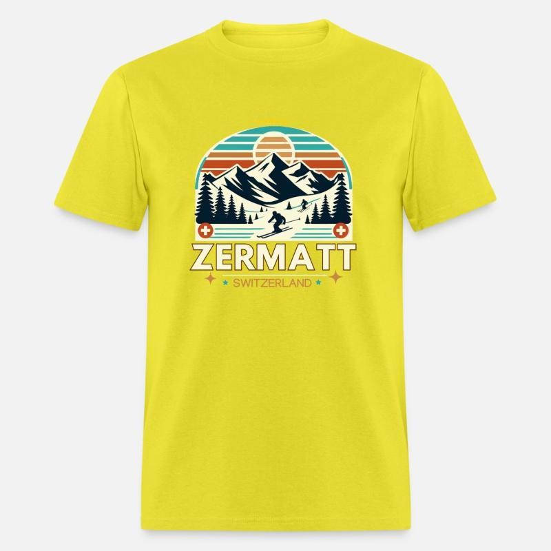 Retro Zermatt swiss skiing holiday in canton of