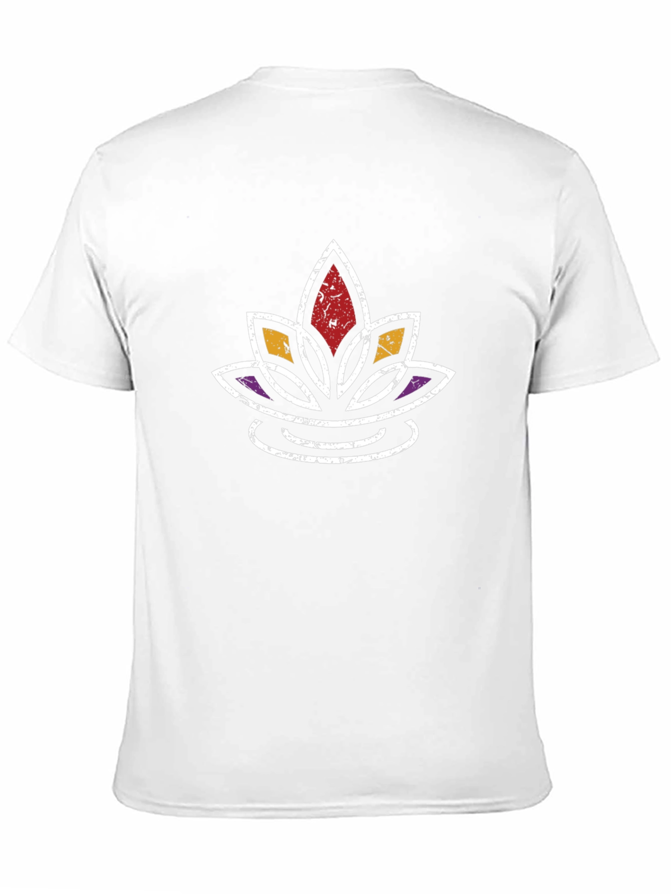 Lotus Flower Graphic Tee - Distressed Print