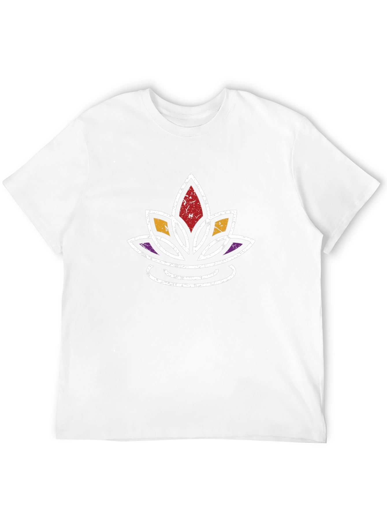 Lotus Flower Graphic Tee - Distressed Print