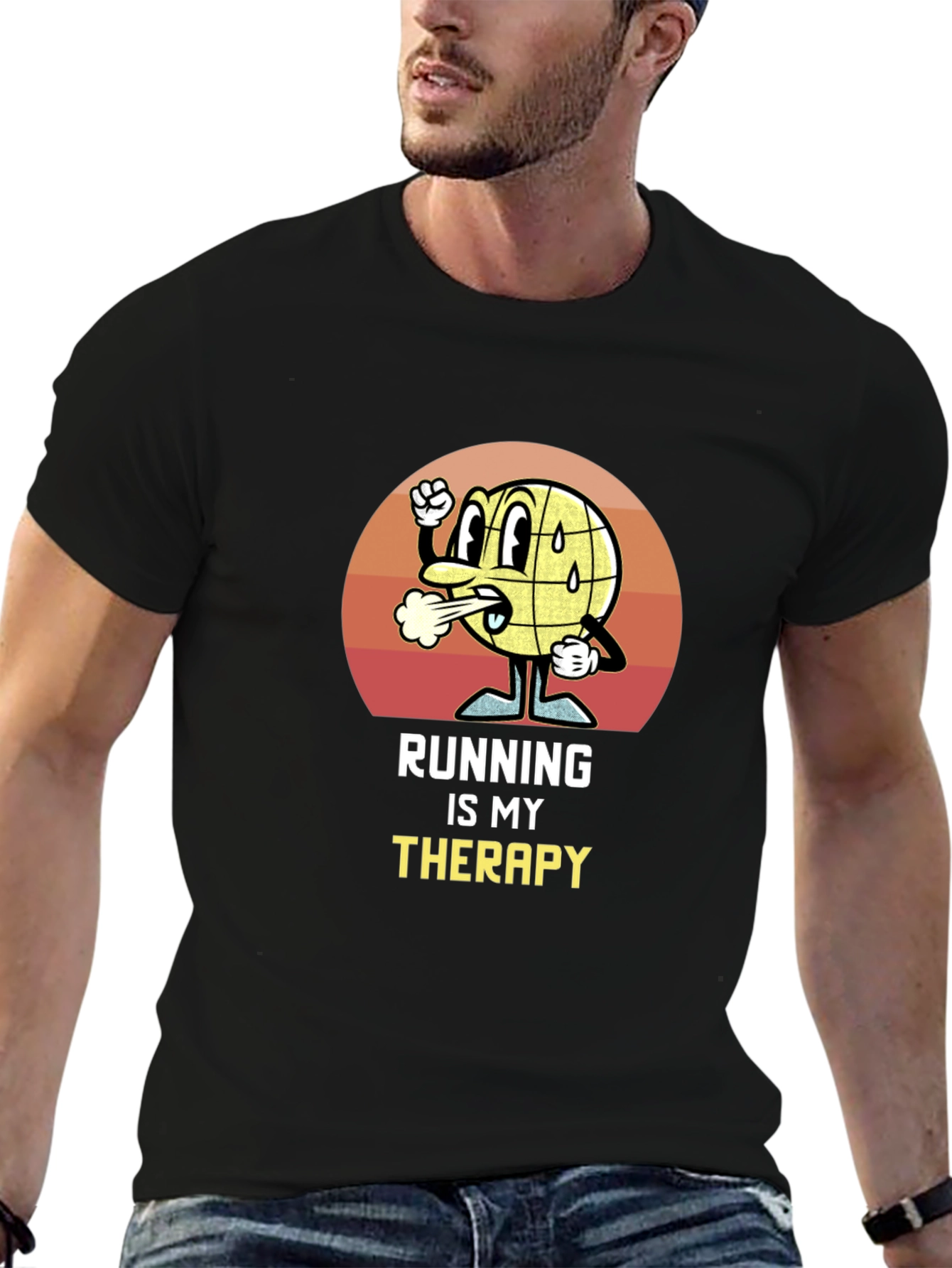 Running is My Therapy Graphic T-Shirt
