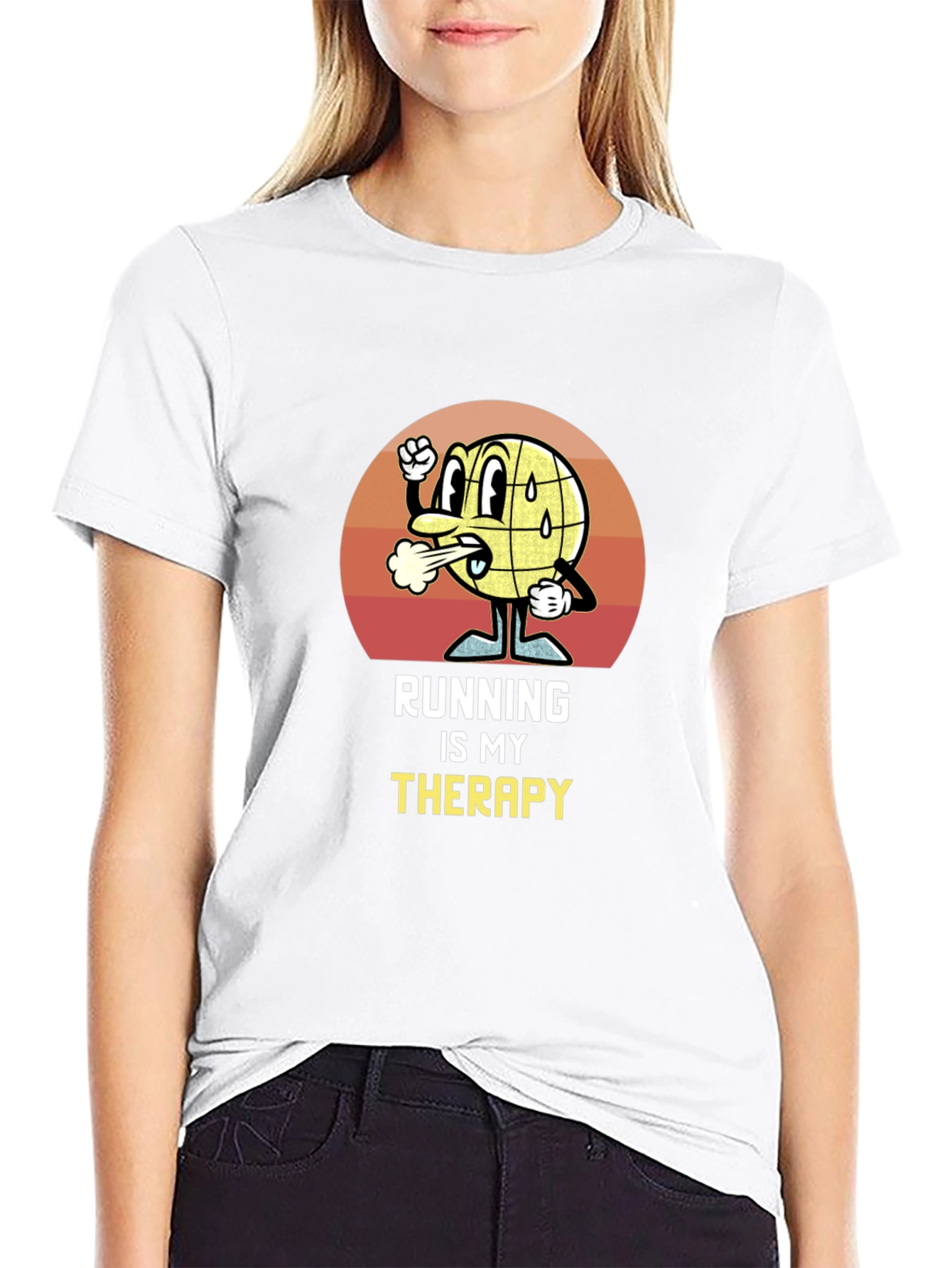 Running is My Therapy Graphic T-Shirt