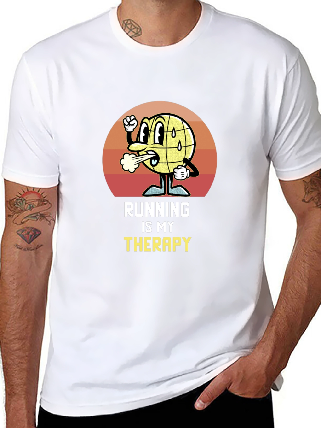 Running is My Therapy Graphic T-Shirt