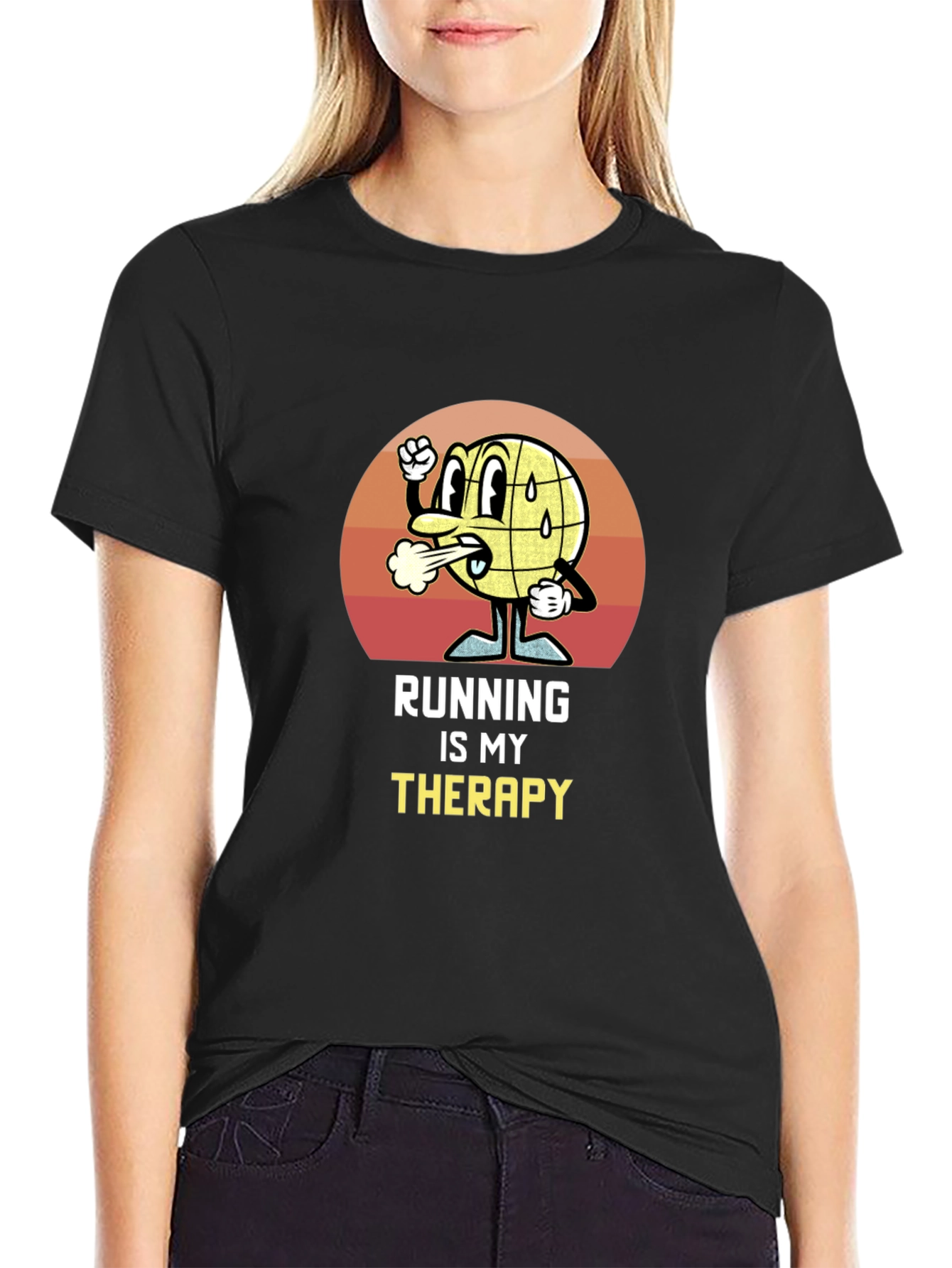 Running is My Therapy Graphic T-Shirt