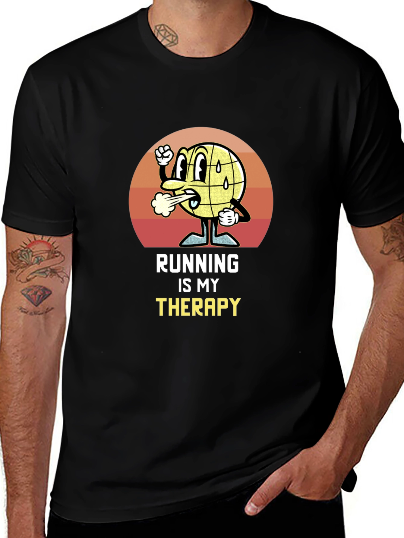 Running is My Therapy Graphic T-Shirt
