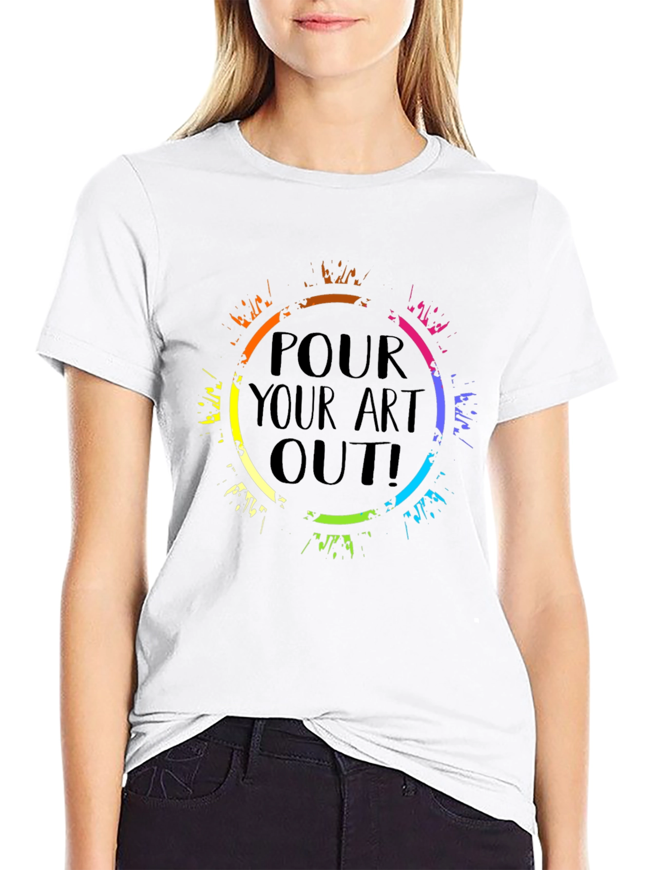 Pour Your Art Out Black T-Shirt