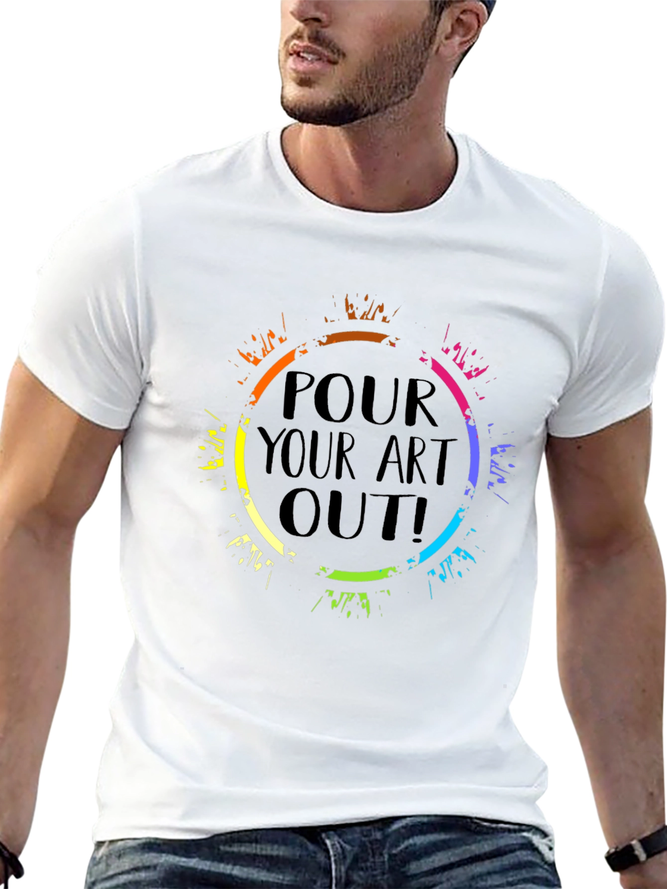Pour Your Art Out Black T-Shirt