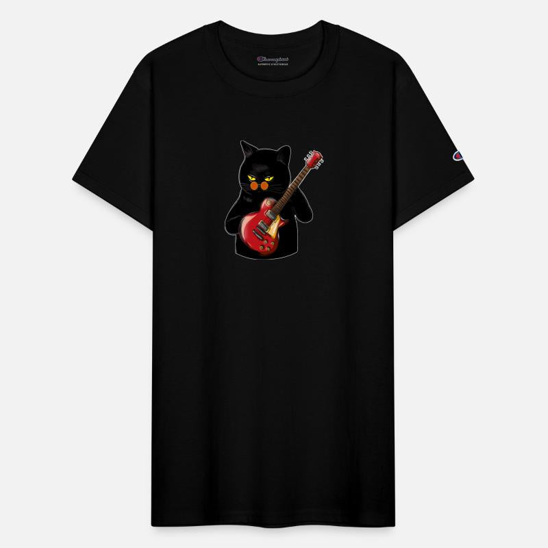 Rock Cat Playing Guitar - Funny Guitar Cat