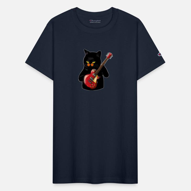 Rock Cat Playing Guitar - Funny Guitar Cat