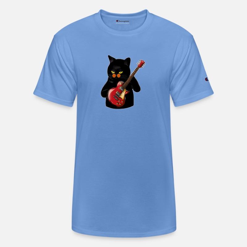 Rock Cat Playing Guitar - Funny Guitar Cat