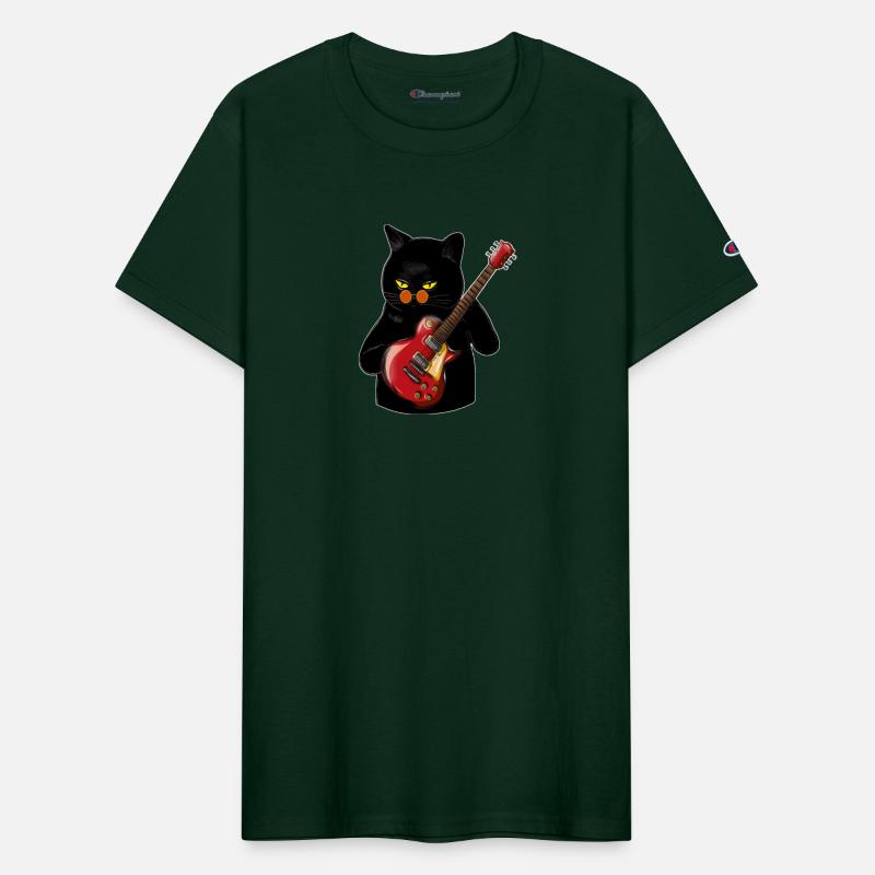 Rock Cat Playing Guitar - Funny Guitar Cat