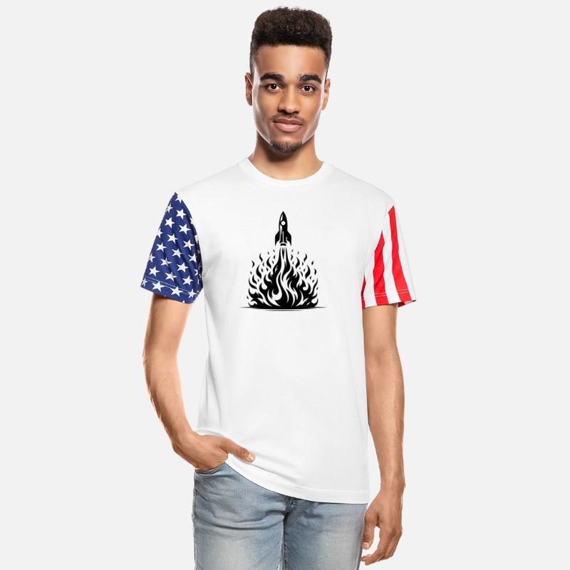 Rocket Taking Off In The Sea Of Fire And Flames