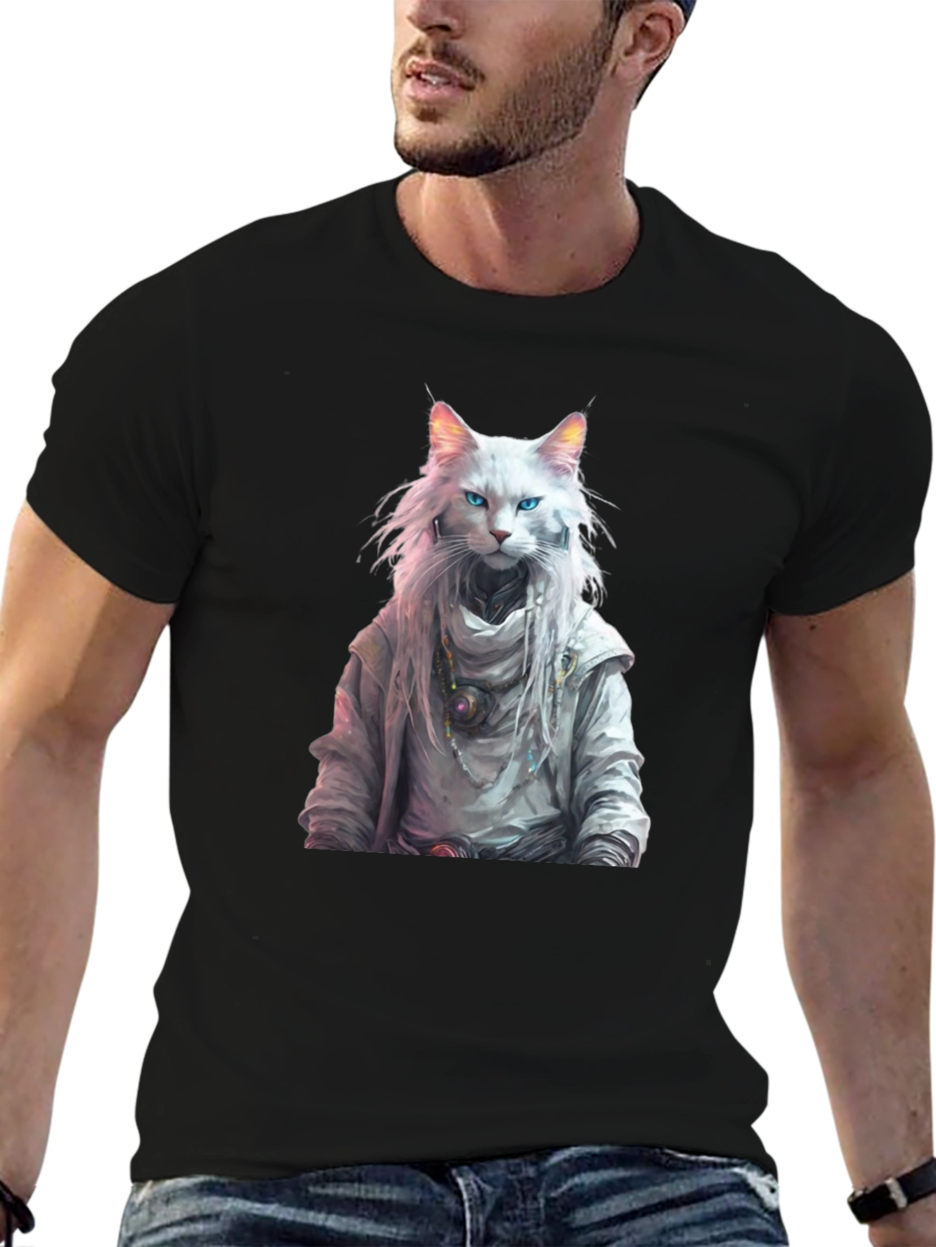 Wizard Cat Graphic Tee