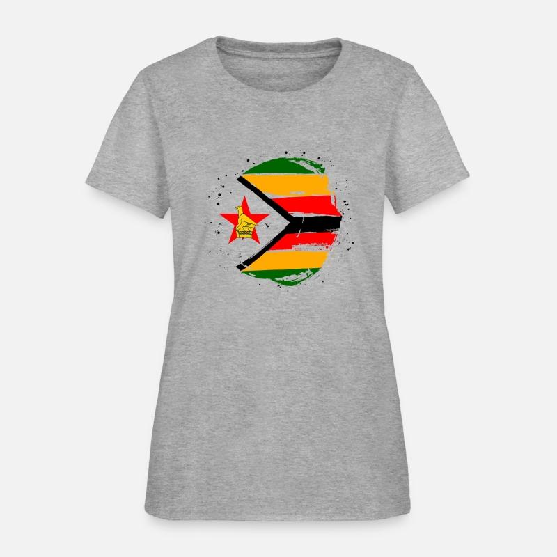 Round Grunge Zimbabwe Flag