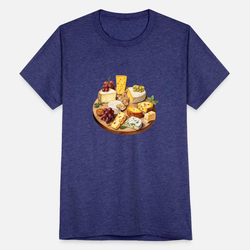 Round Platter With Assorted Cheeses And Fruits