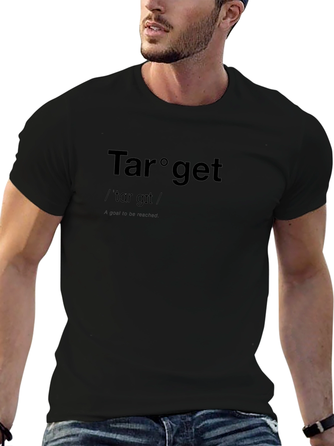 Target Definition Black T-Shirt - Goal Achiever