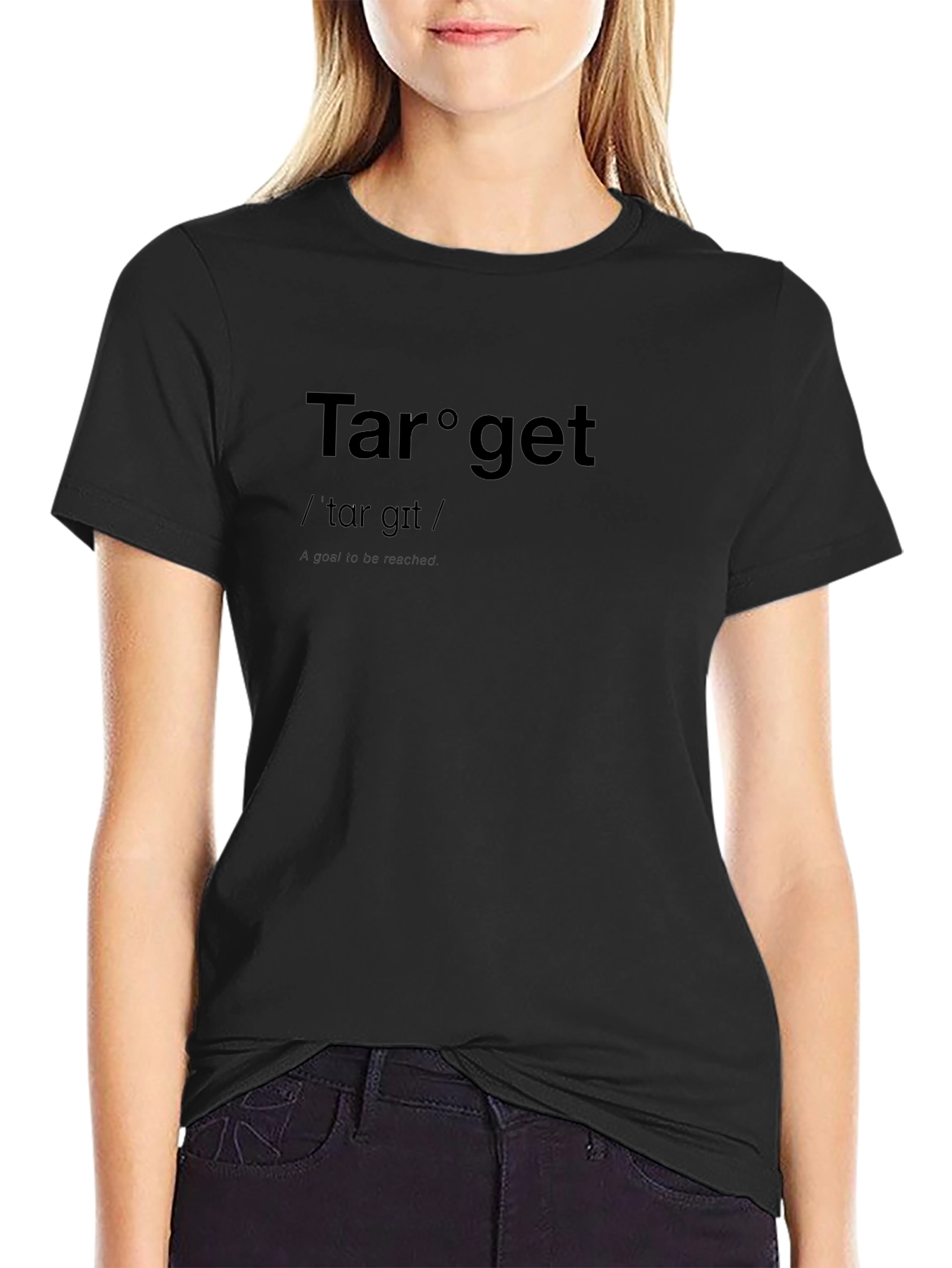 Target Definition Black T-Shirt - Goal Achiever