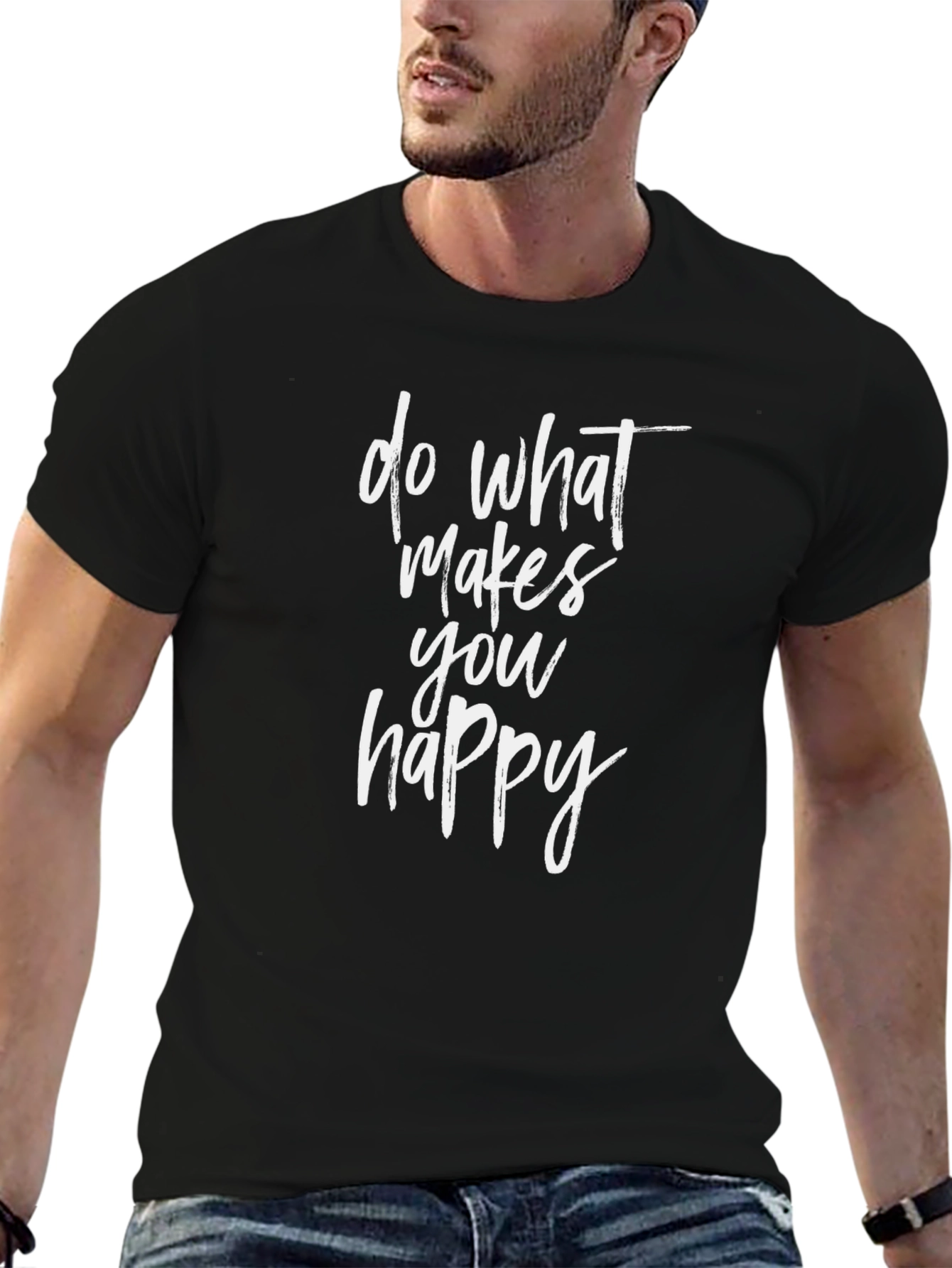 Inspirational Graphic Tee - Do What Makes You Happy
