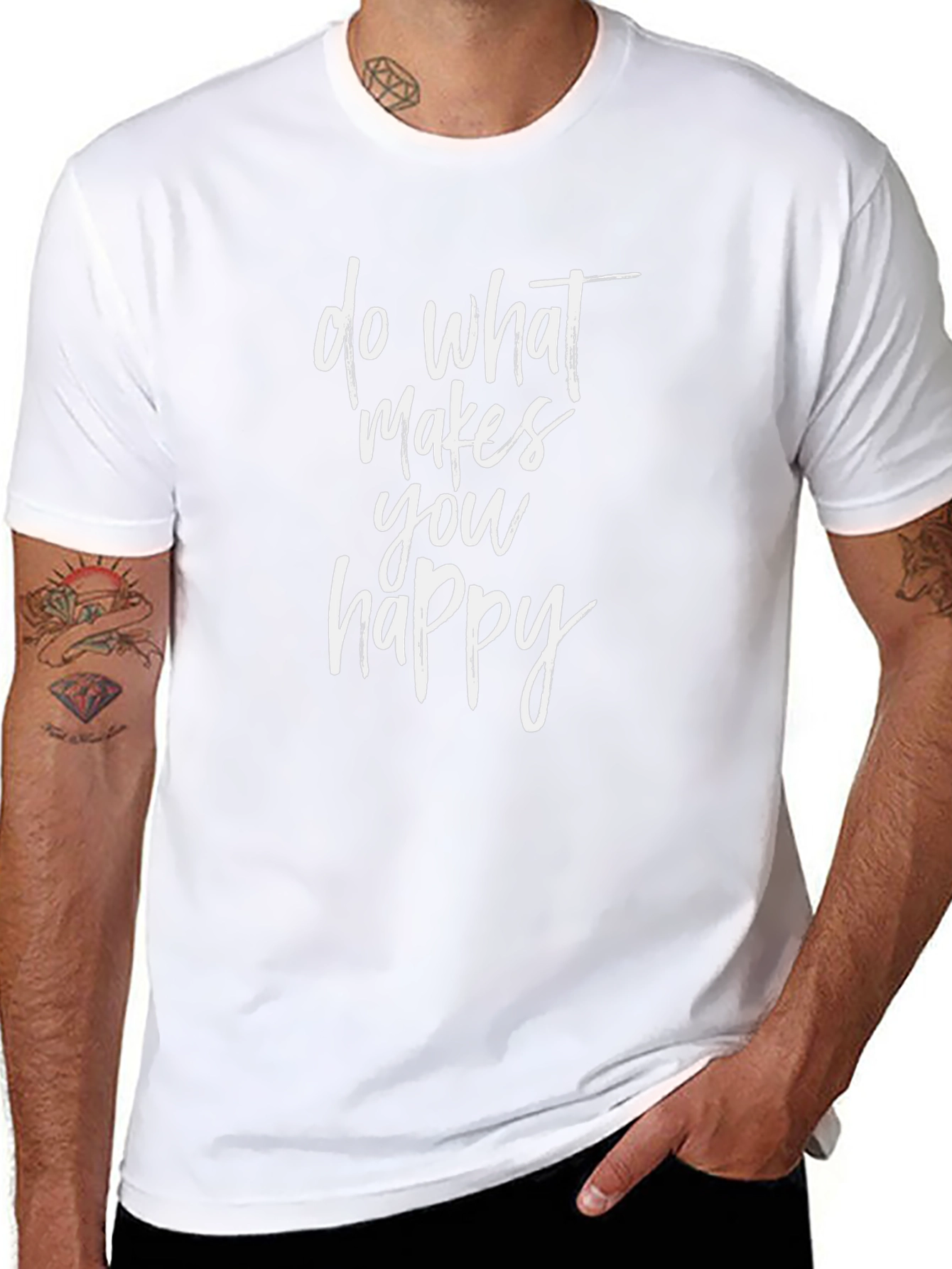 Inspirational Graphic Tee - Do What Makes You Happy