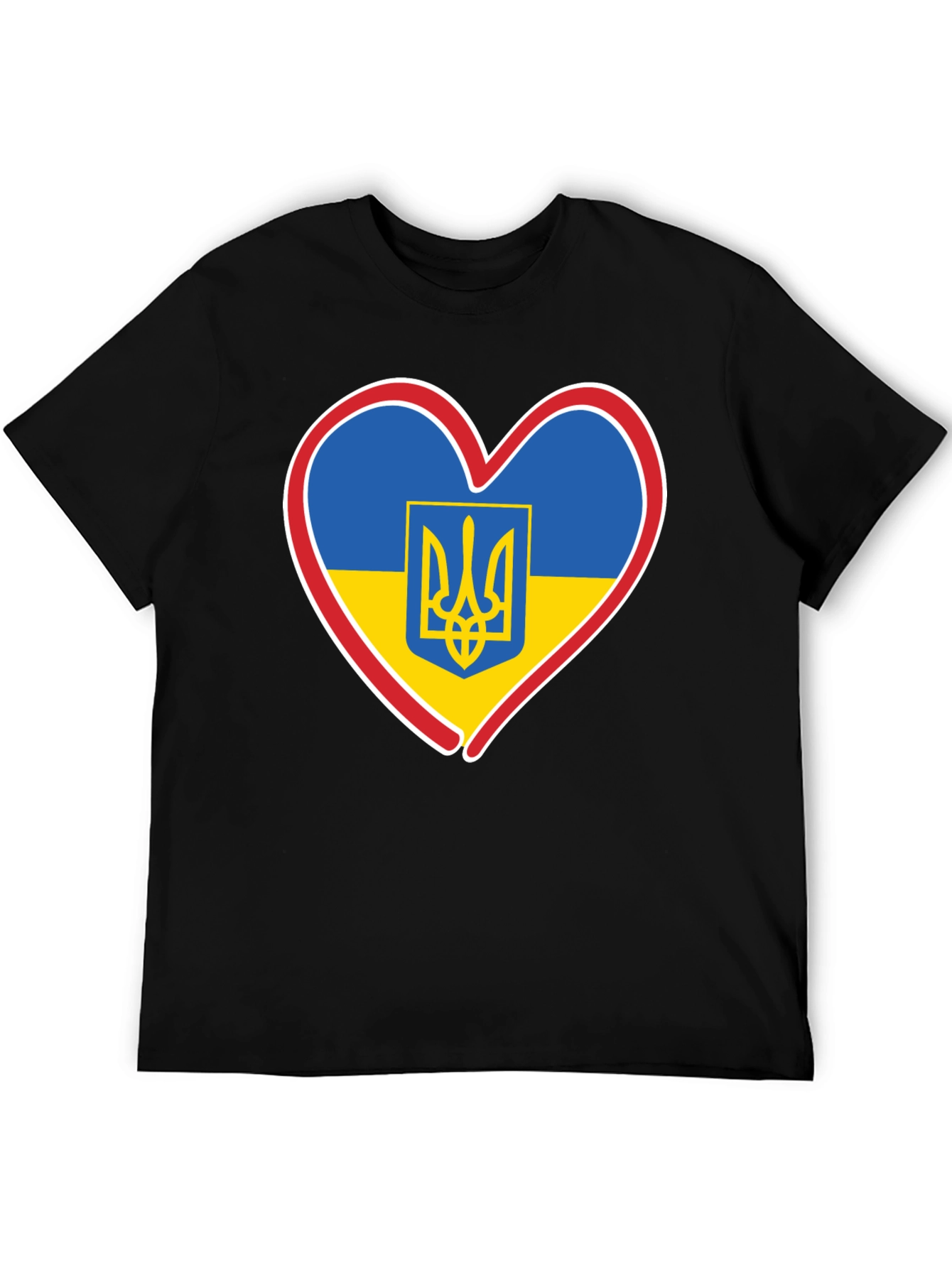Ukraine Heart Flag T-Shirt - Show Your Support!