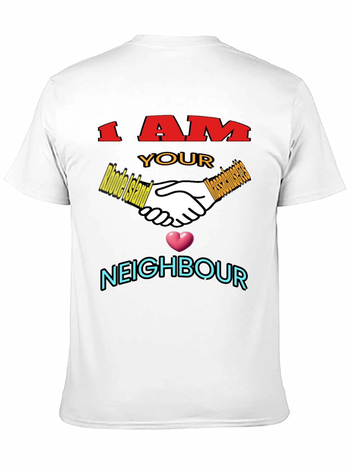 Rhode Island Massachusetts Neighbor T-Shirt