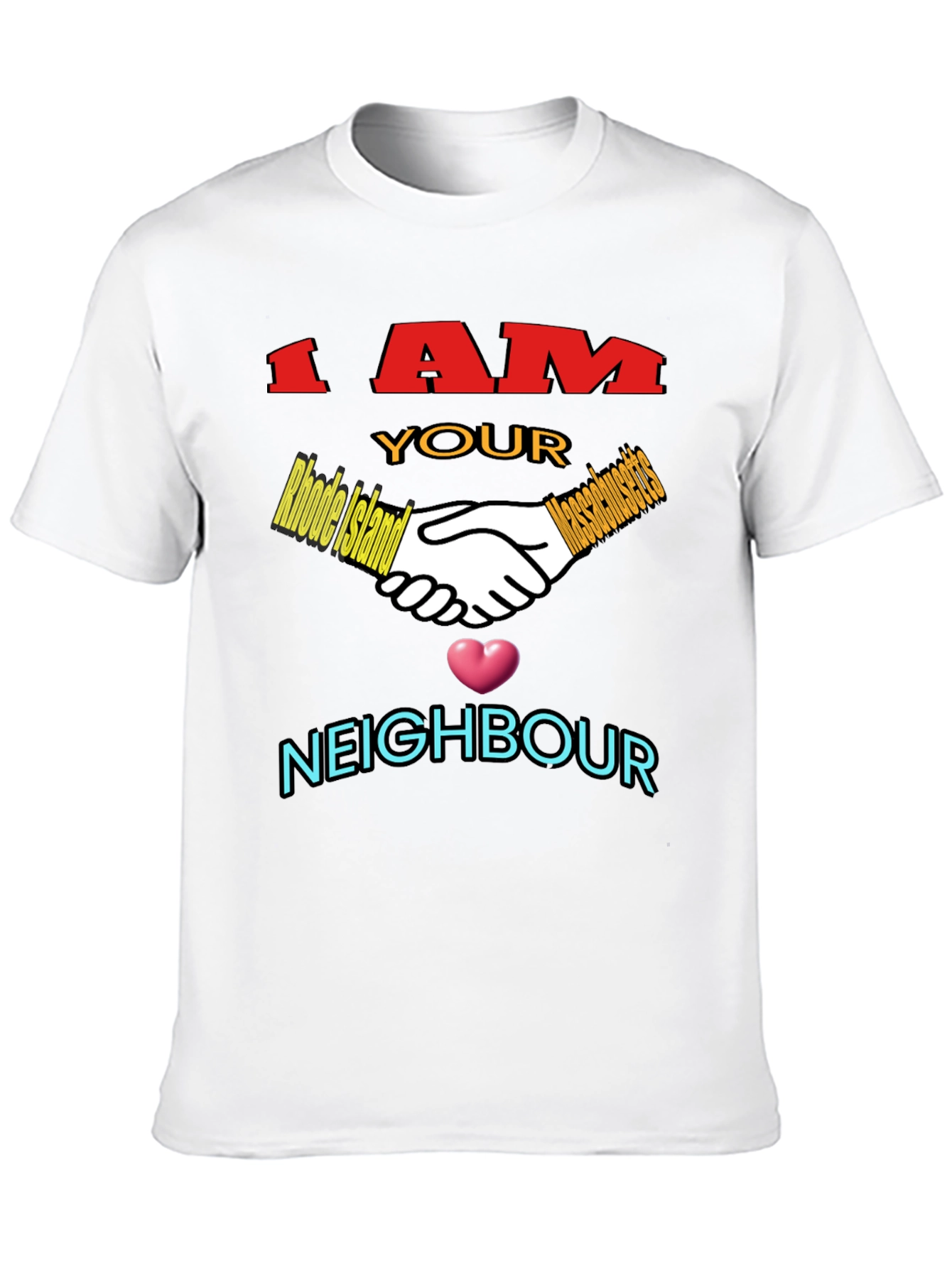 Rhode Island Massachusetts Neighbor T-Shirt