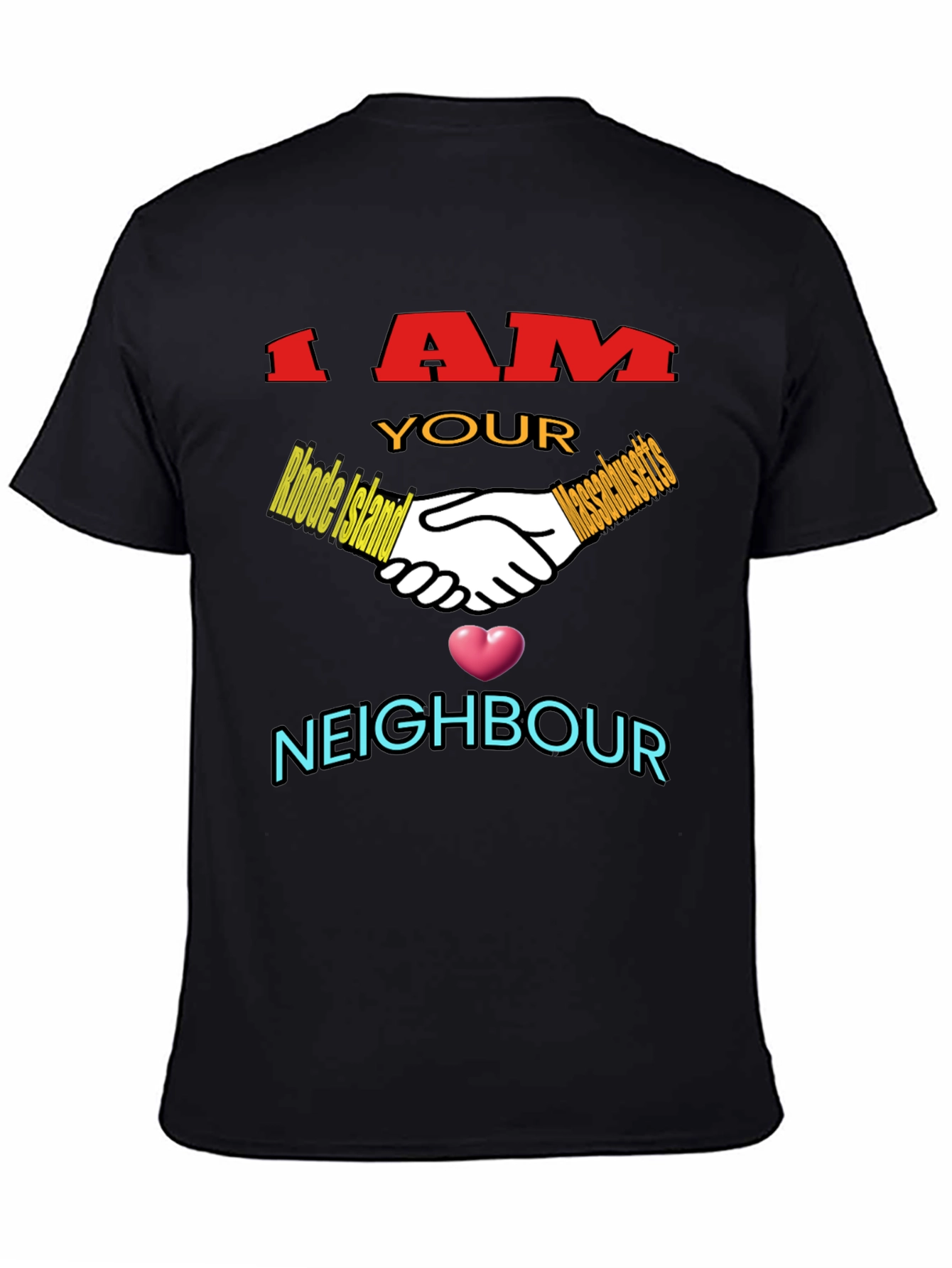 Rhode Island Massachusetts Neighbor T-Shirt