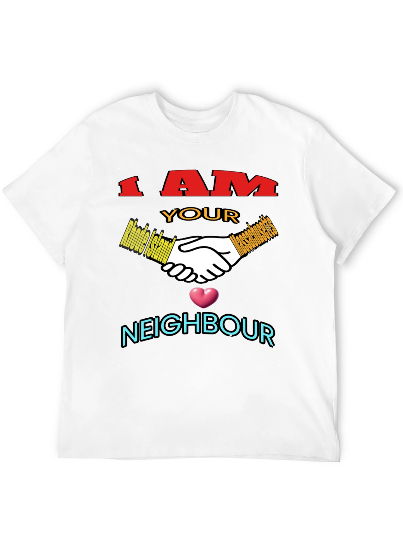 Rhode Island Massachusetts Neighbor T-Shirt