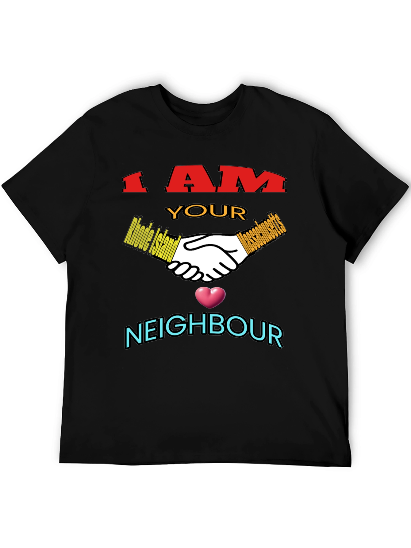 Rhode Island Massachusetts Neighbor T-Shirt