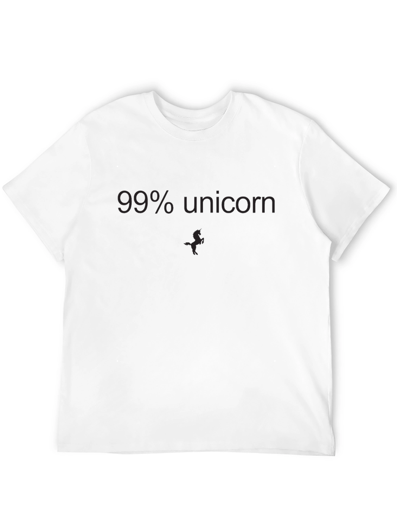 99% Unicorn Graphic T-Shirt - Black