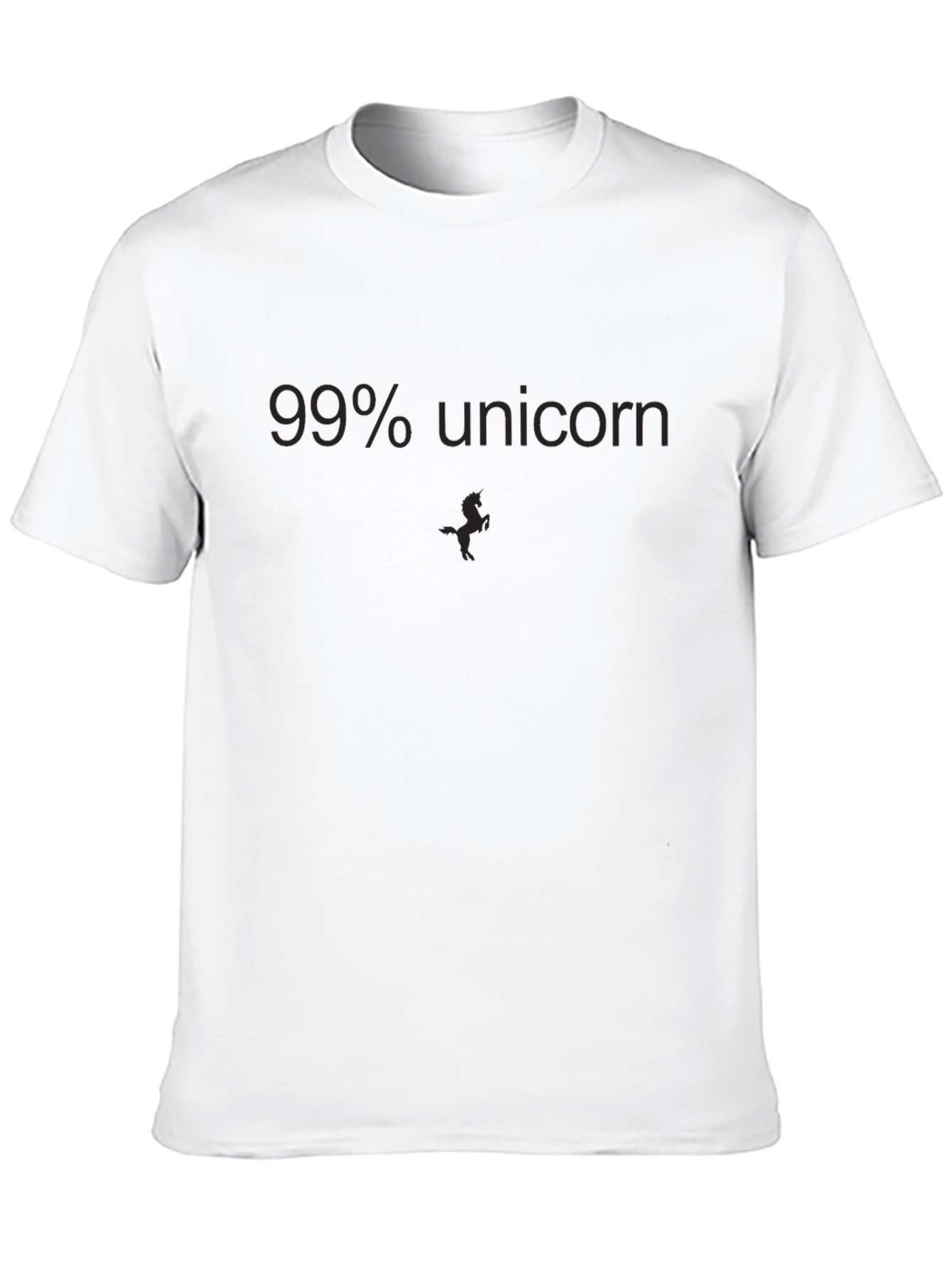 99% Unicorn Graphic T-Shirt - Black