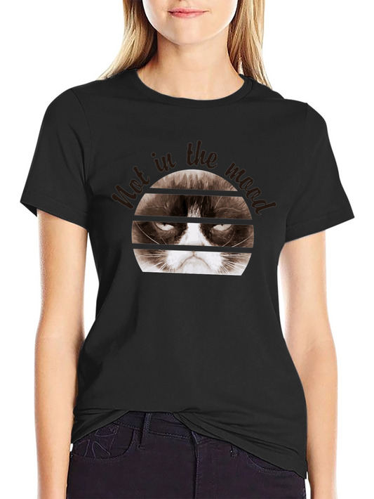 Grumpy Cat Mood Black T-Shirt