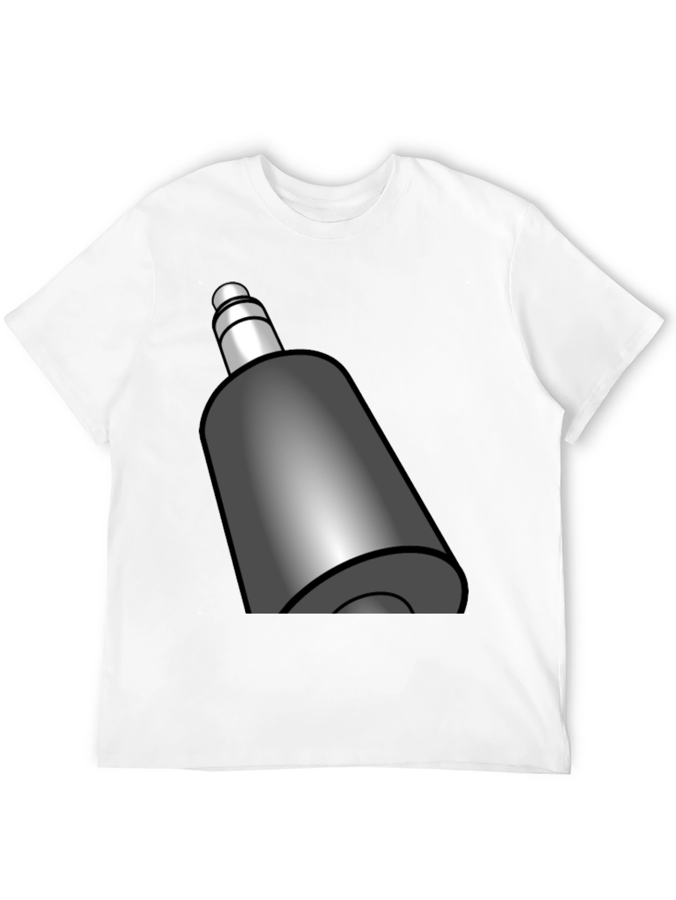 Cool Black T-Shirt with Gray Bottle Graphic