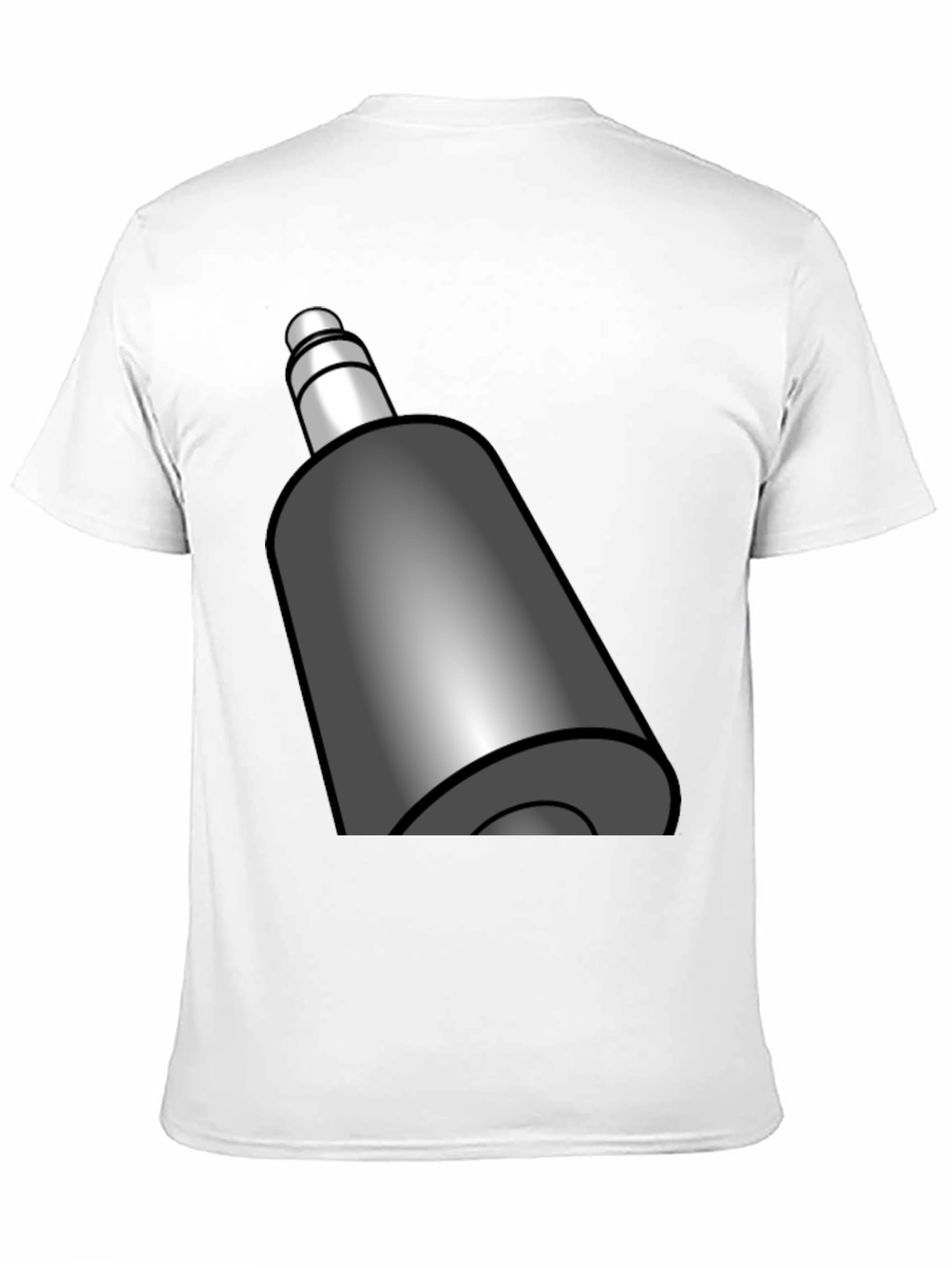 Cool Black T-Shirt with Gray Bottle Graphic