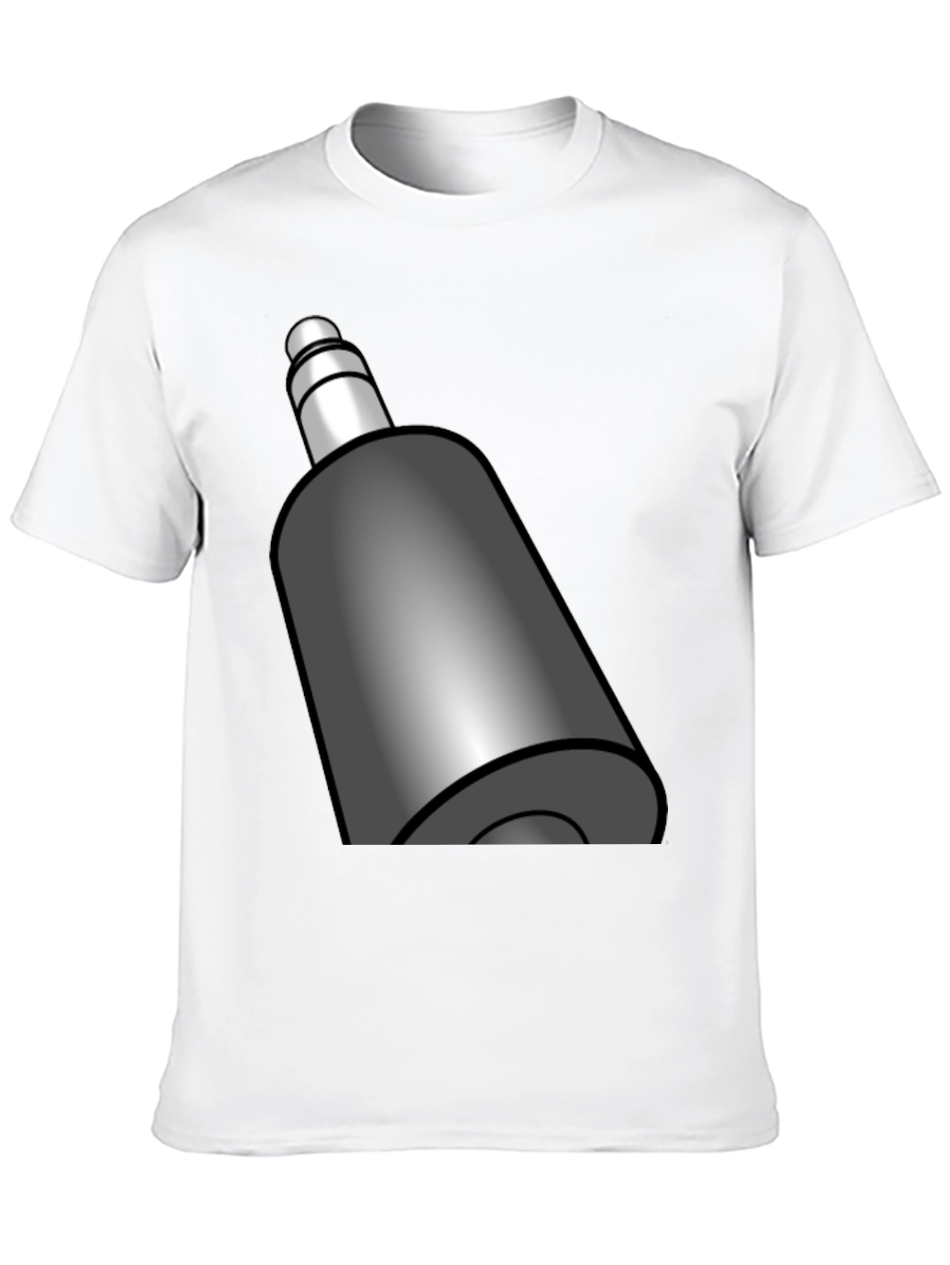 Cool Black T-Shirt with Gray Bottle Graphic