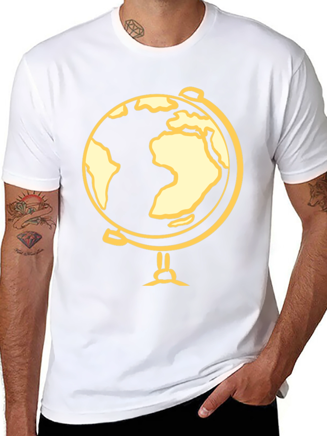Globe Graphic Black T-Shirt