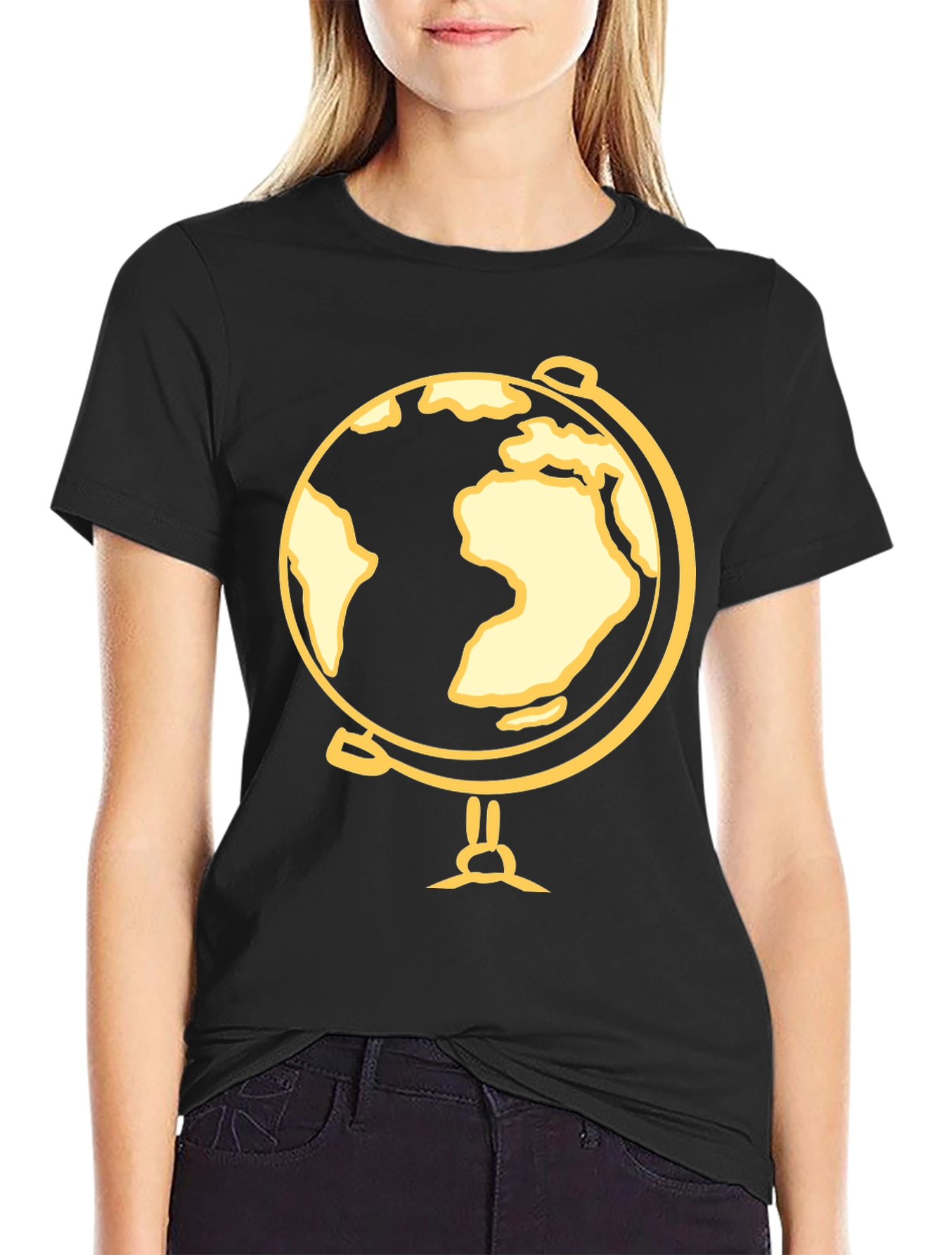 Globe Graphic Black T-Shirt