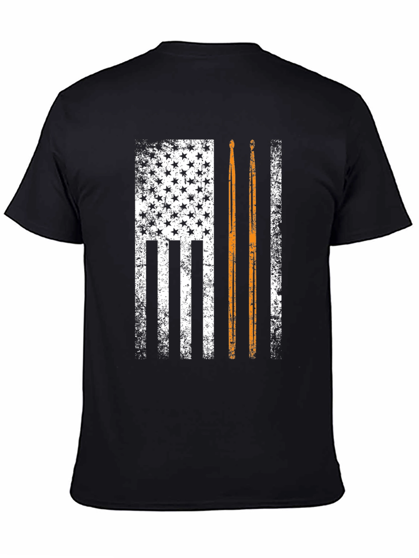 Distressed American Flag Drummer T-Shirt
