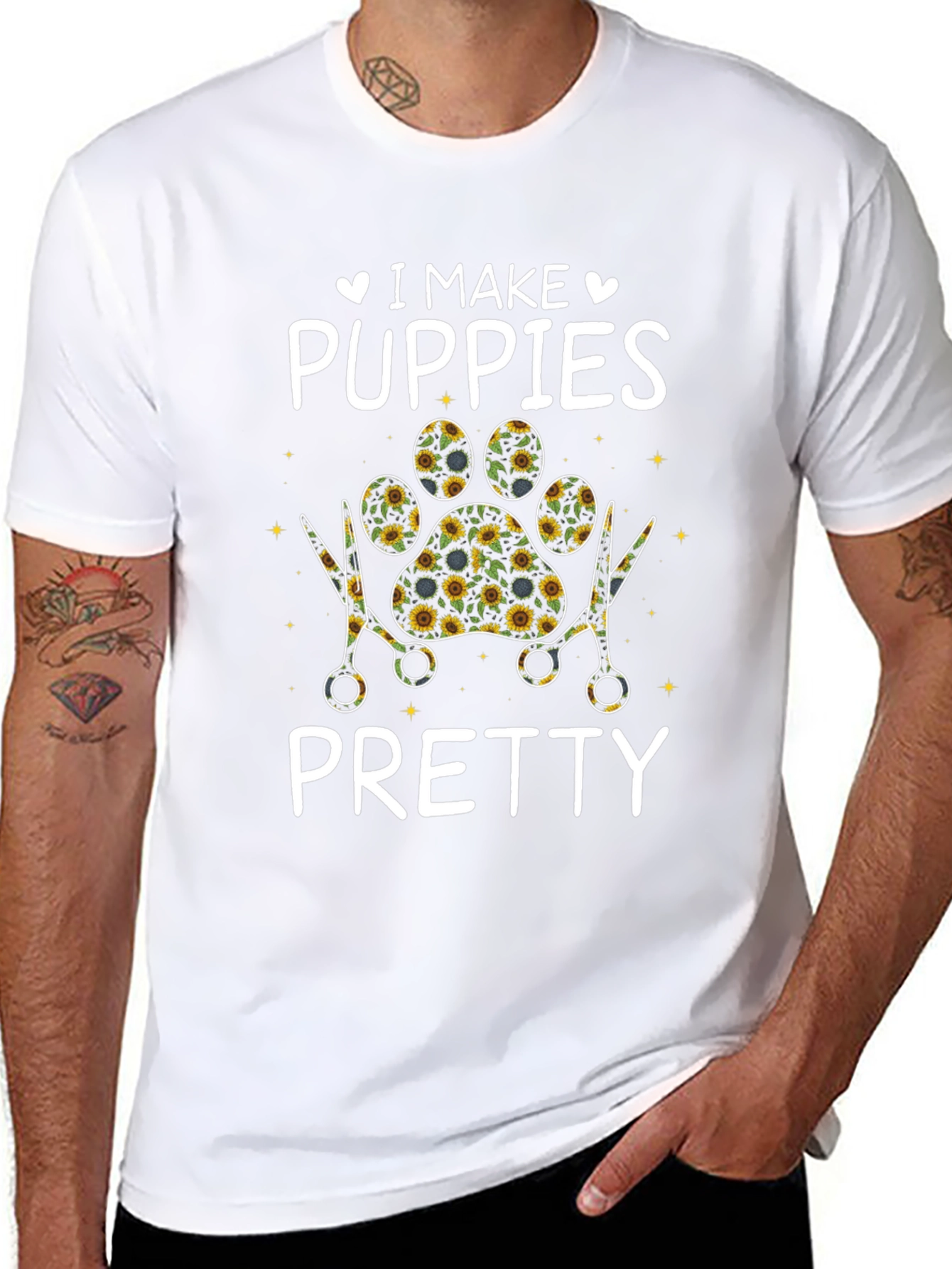 I Make Puppies Pretty T-Shirt Pet Groomer Tee