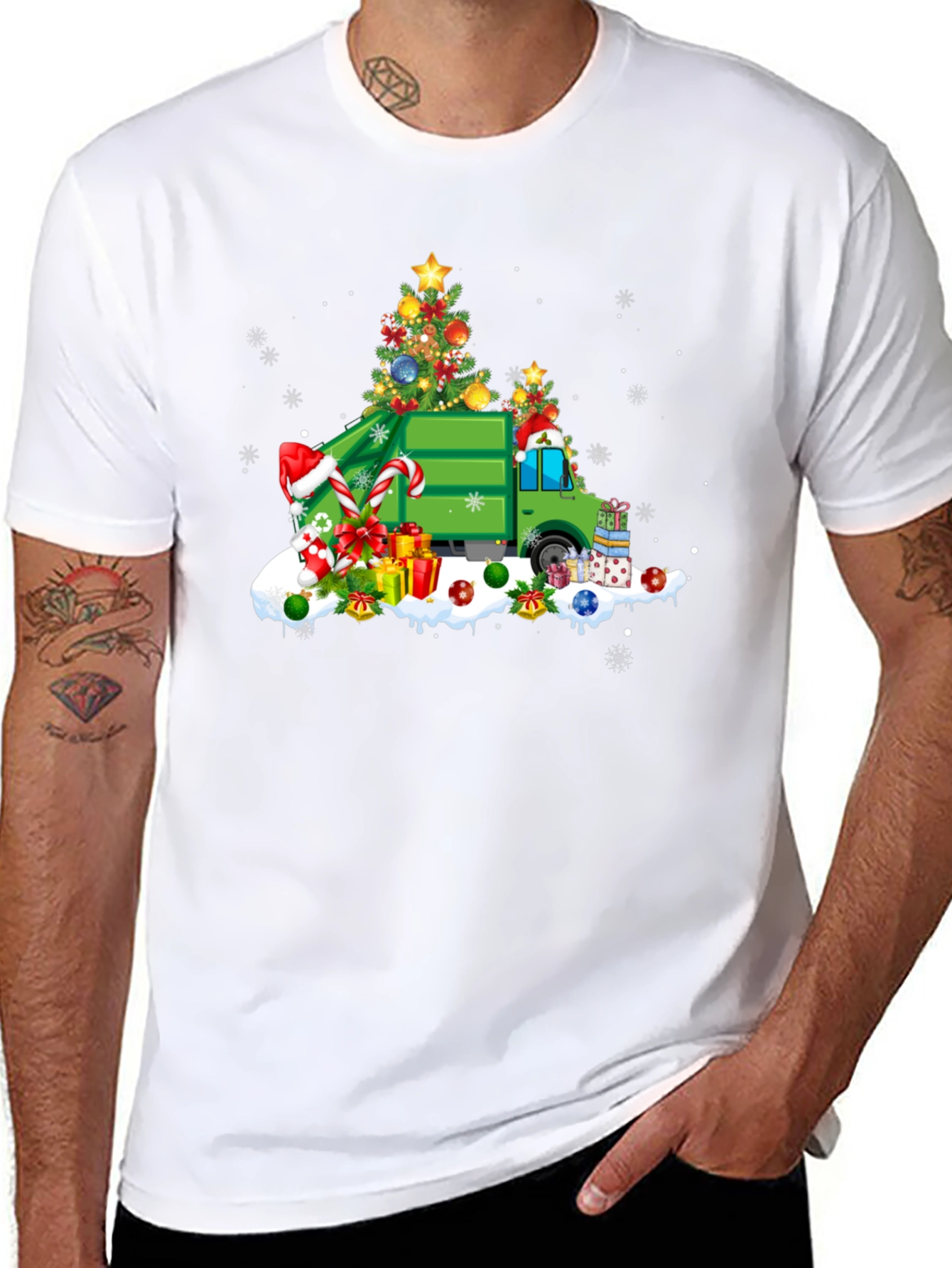 Christmas Garbage Truck T-Shirt