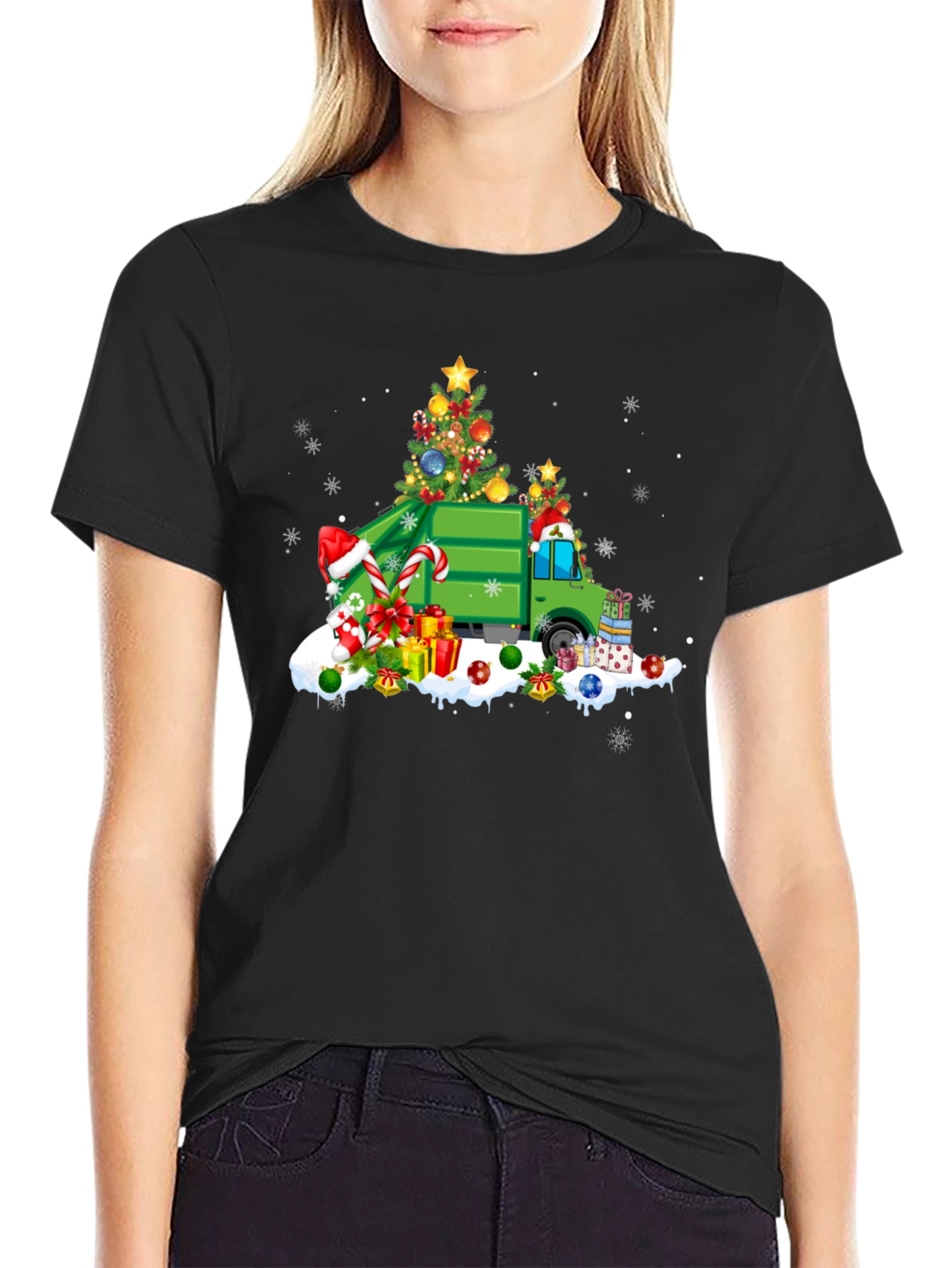 Christmas Garbage Truck T-Shirt