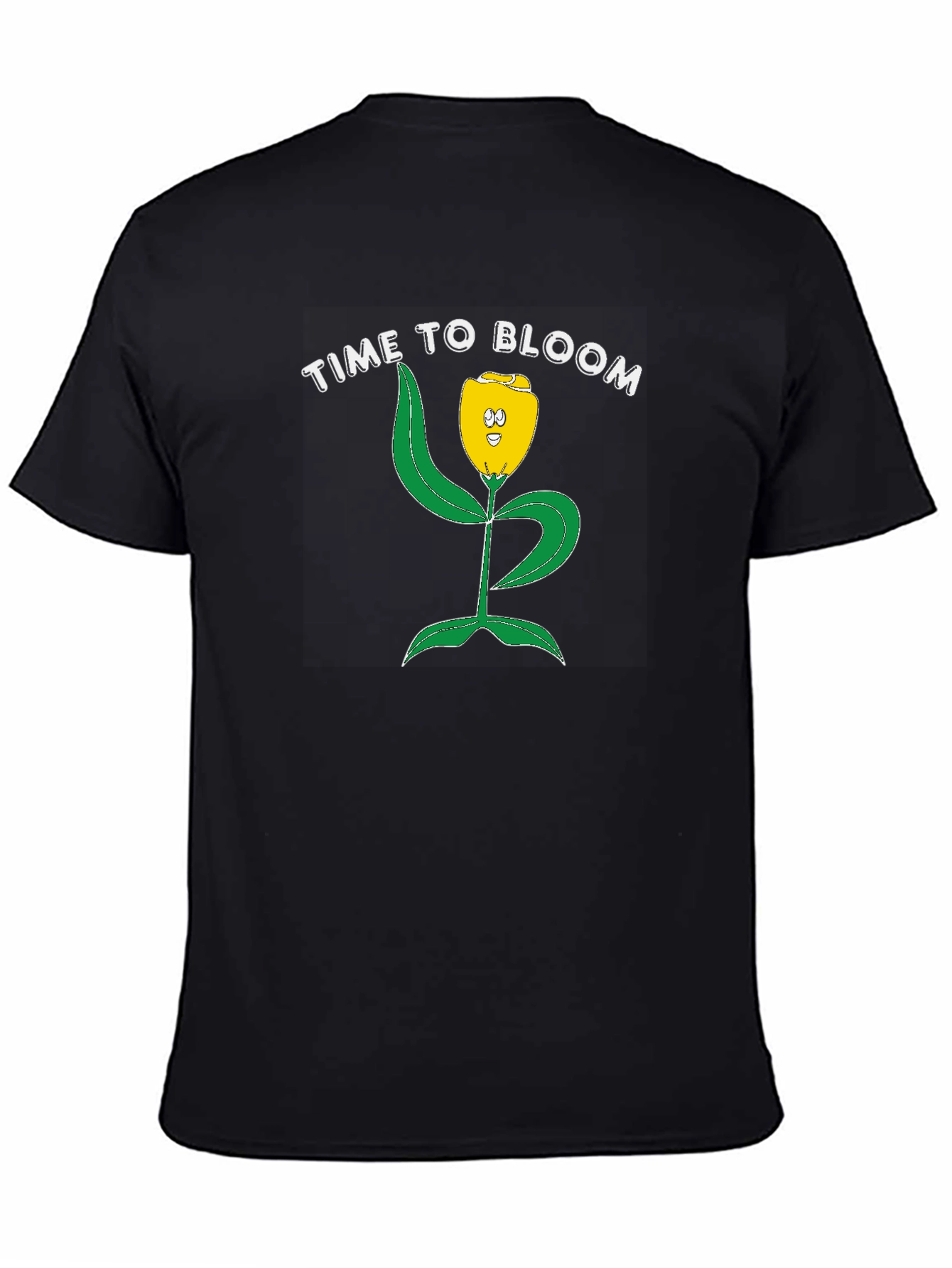 Time to Bloom Graphic Tee - Black