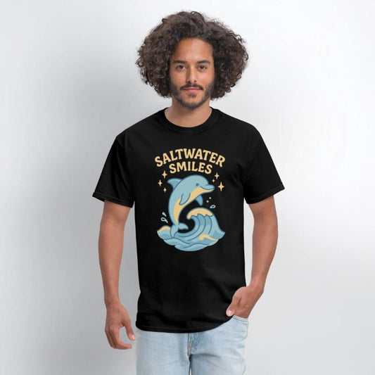 Saltwater Smiles | Cute Dolphin Wave Design
